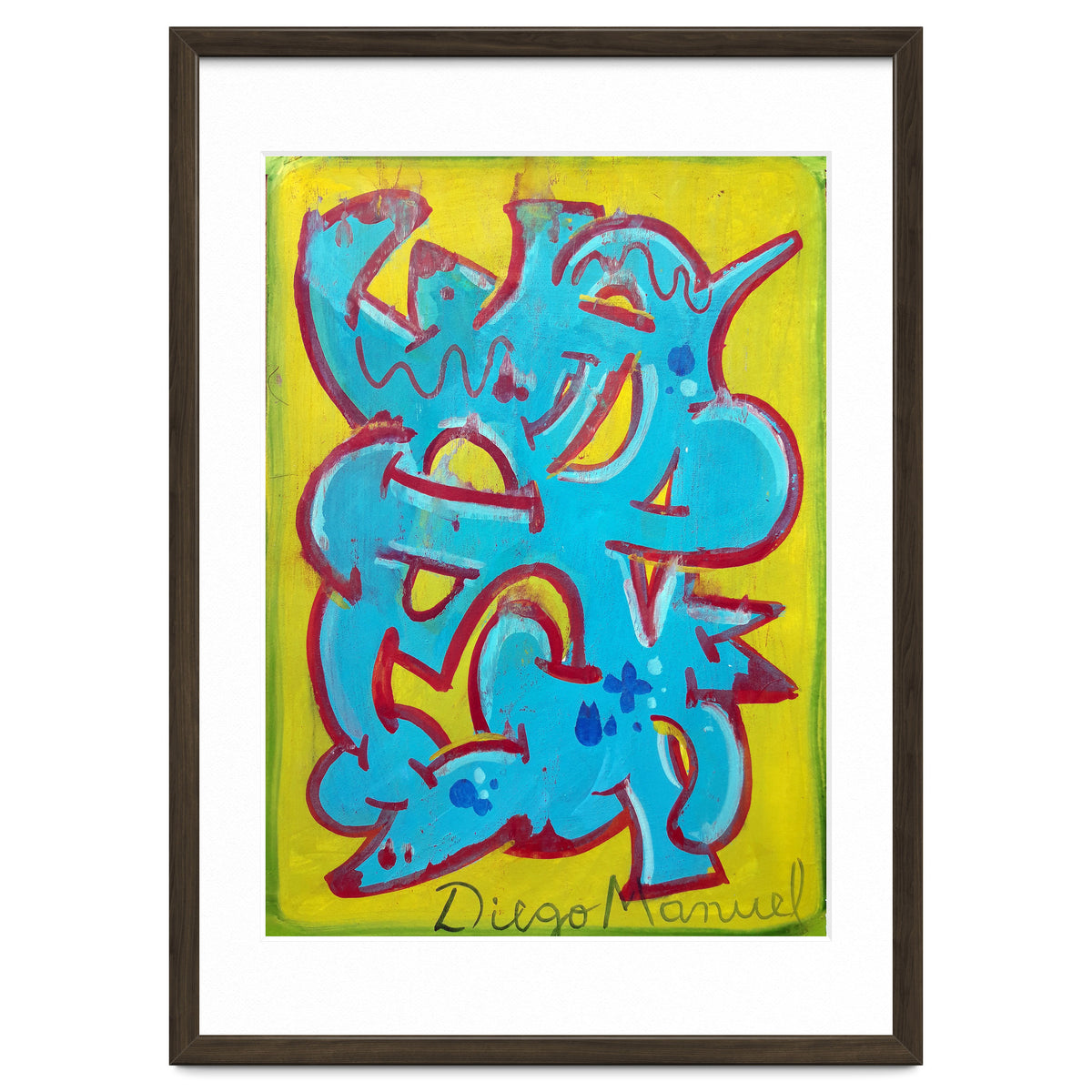 Forma Celeste Sobre Amarillo 3