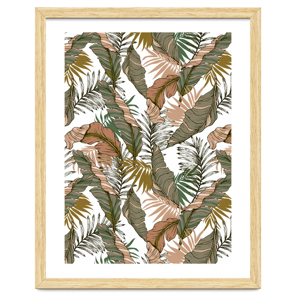 Drawing of wild tropical jungle I