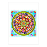 Chakra Mandala, Ayurveda Yoga Aum, Eclectic Colorful Bohemian Sun Sign Moon Sign Zodiac Astrology (Print Only) thumbnail
