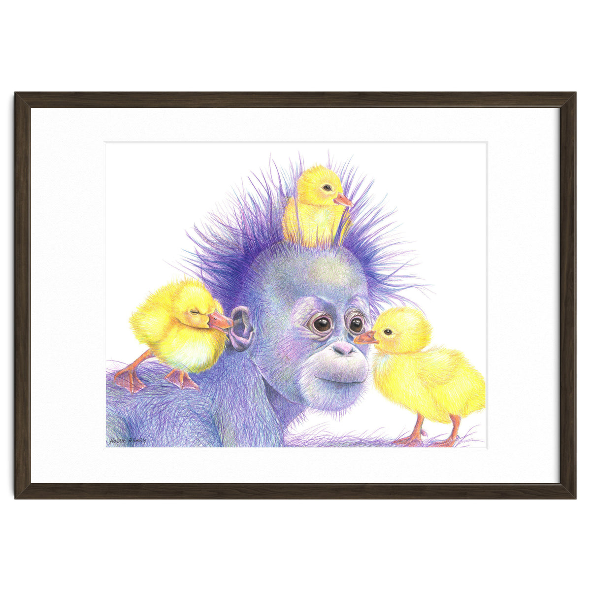 Purple Orangutan and Ducks