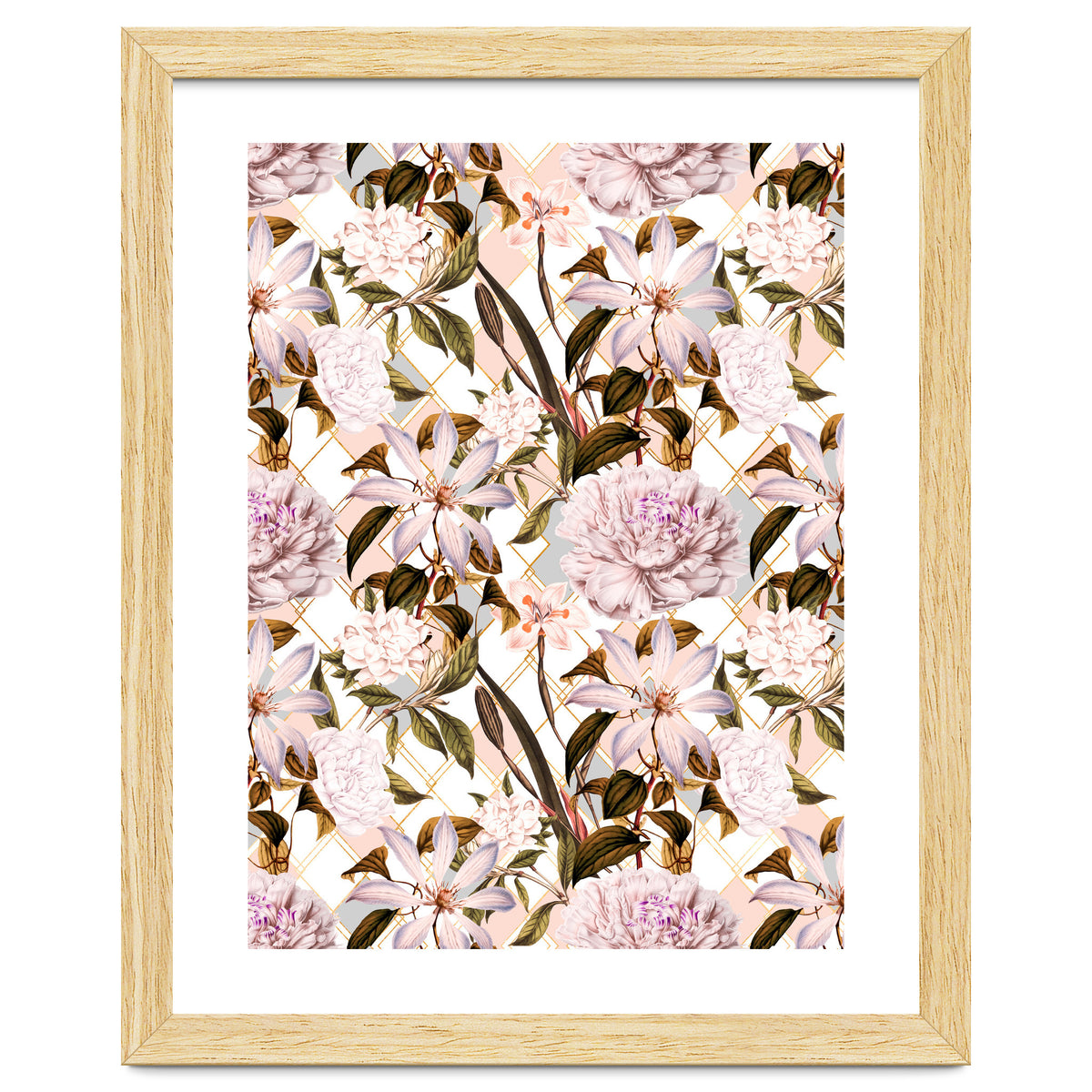 Pink flowering in geometric