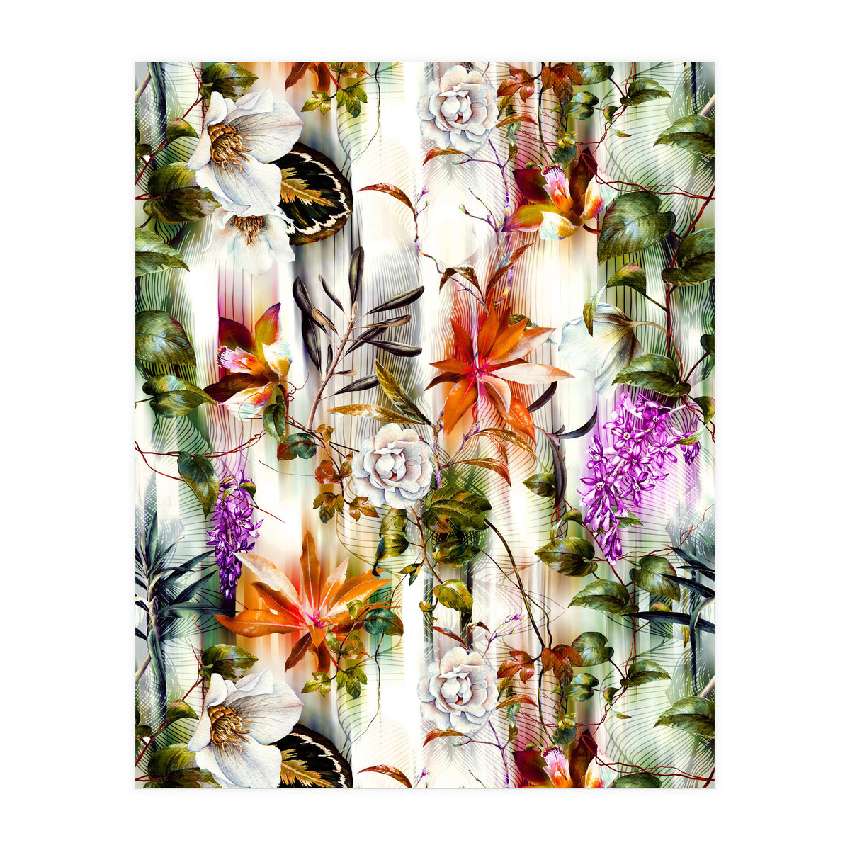 Abstract Motion Blur Floral  (Print Only)