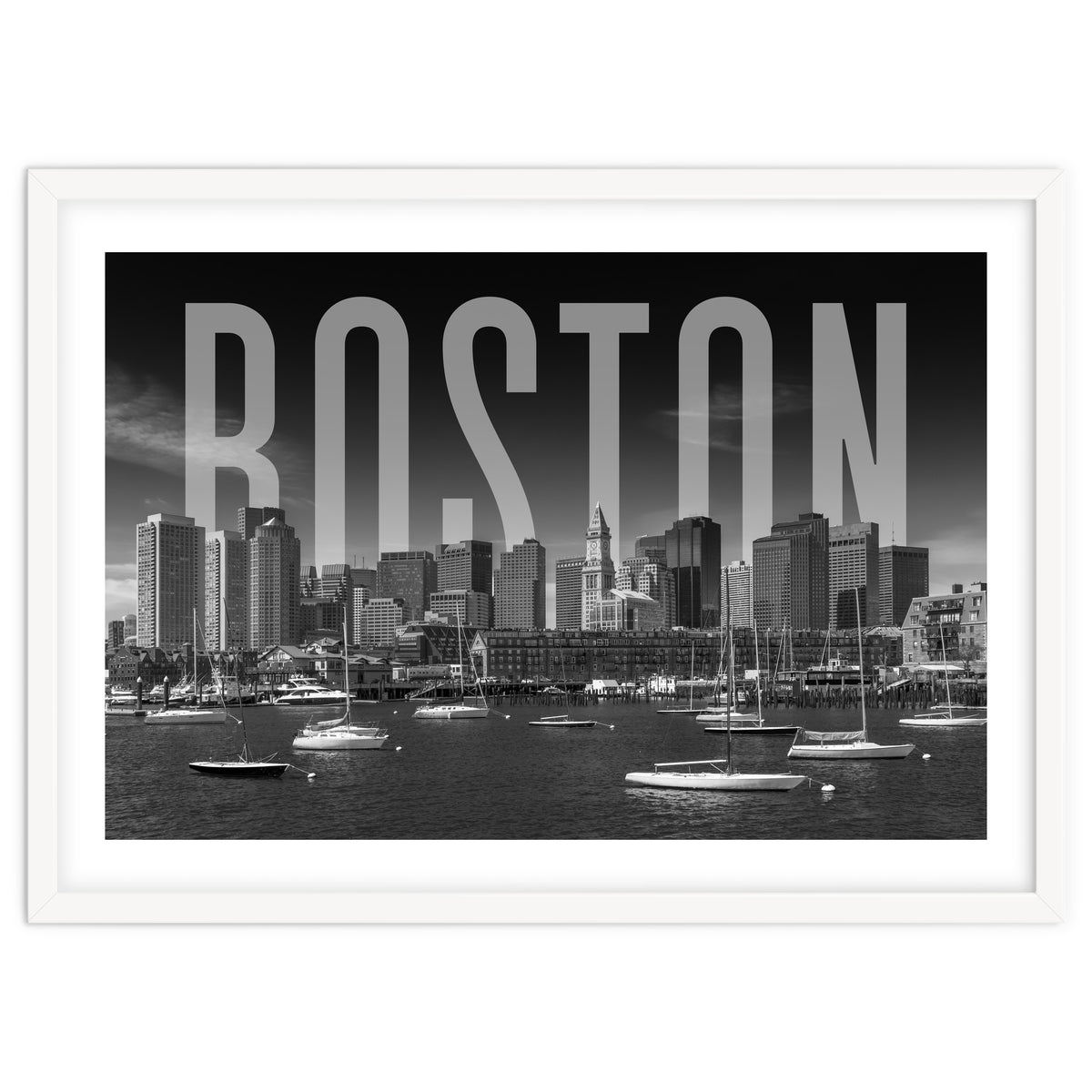 BOSTON Skyline | Monochrome