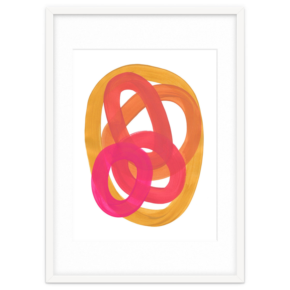 Warm Candy Colors Magenta Yellow Nesting Circles Ombre