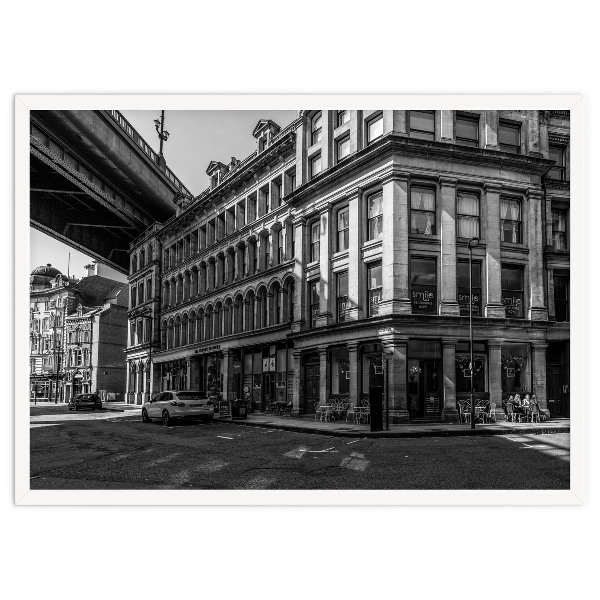 Dene st Newcastle monochrome