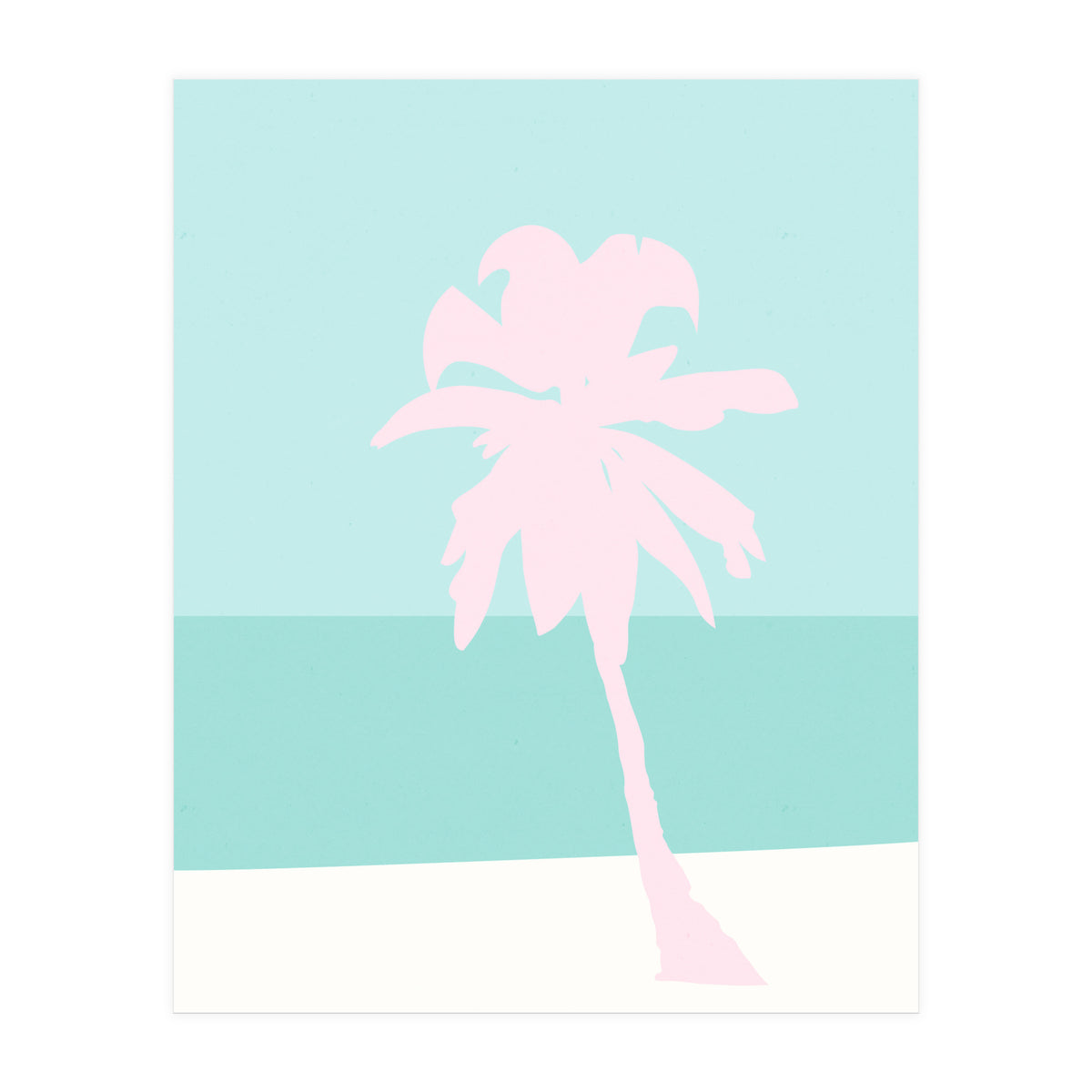 Minimal Palm Tree - Turquoise Coast (Print Only)