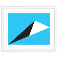 Geometric Shapes No. 70 - sky blue & black