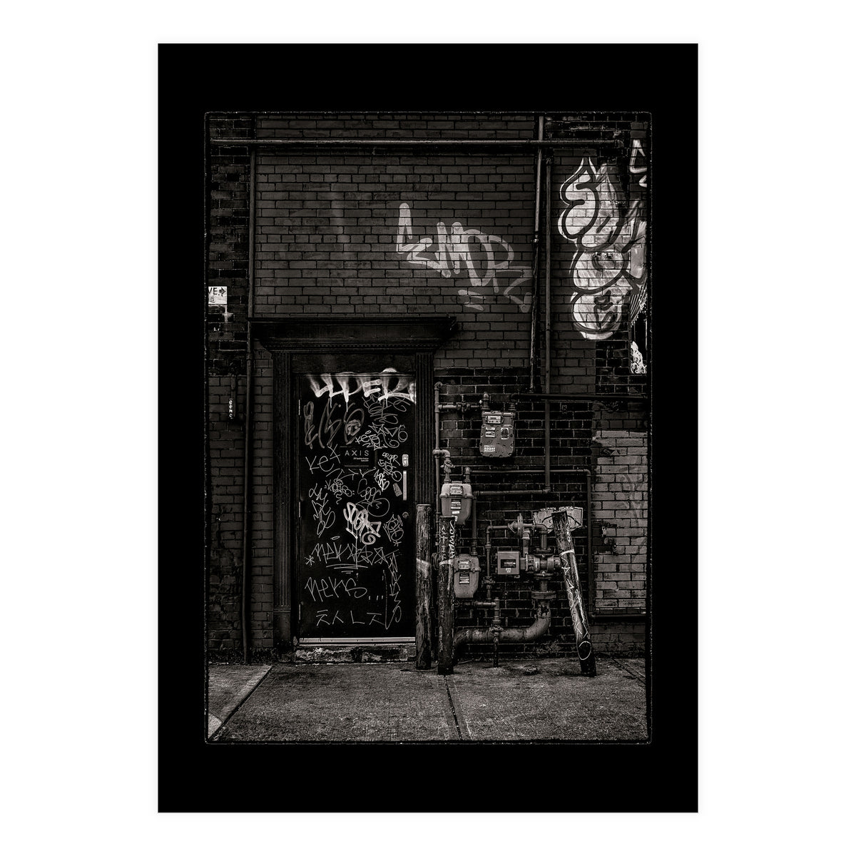 Alleyway Pipes No 4 with Border (Print Only)