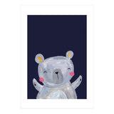 Woodland Bear On Navy (Print Only) thumbnail