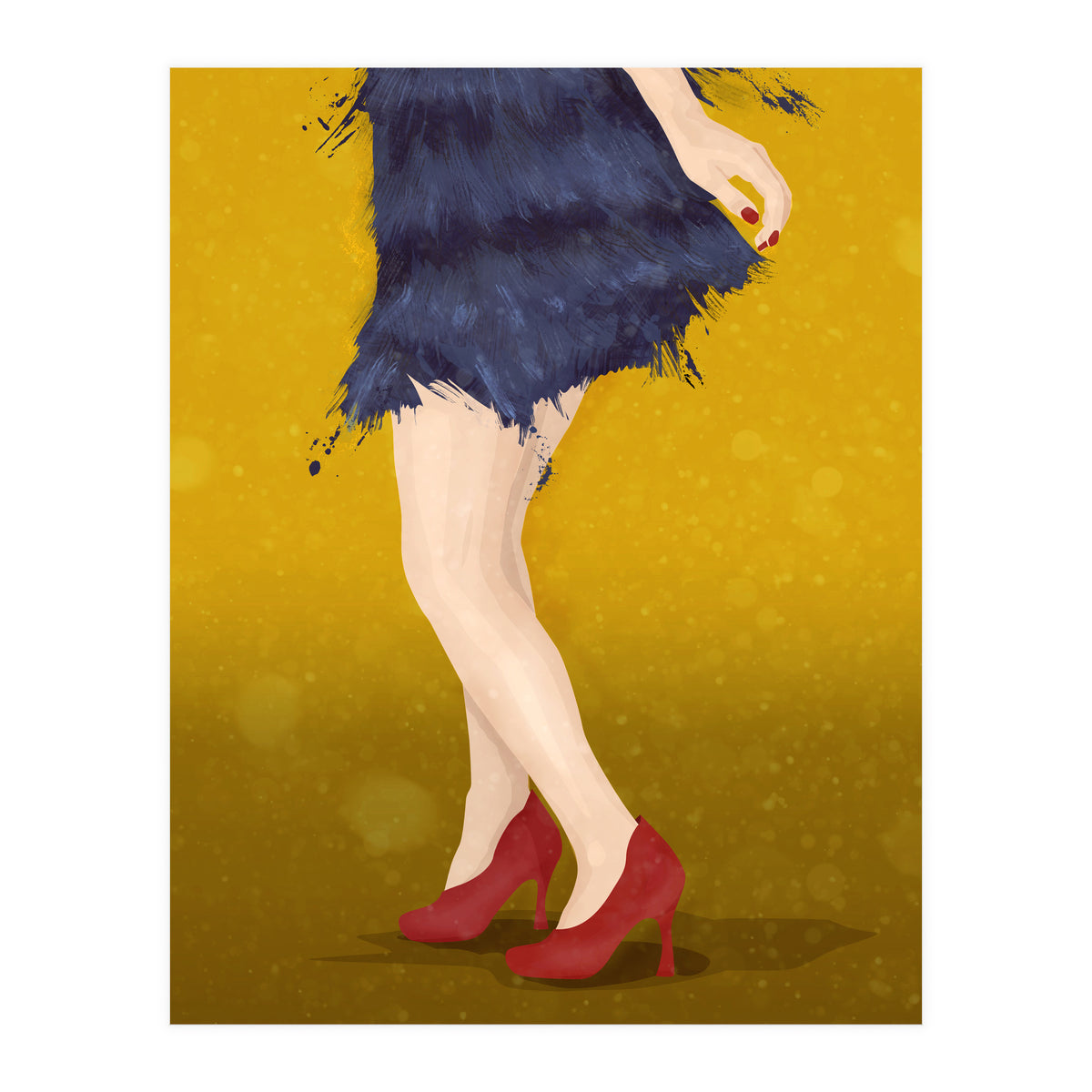 Flapper with red shoes (Print Only)
