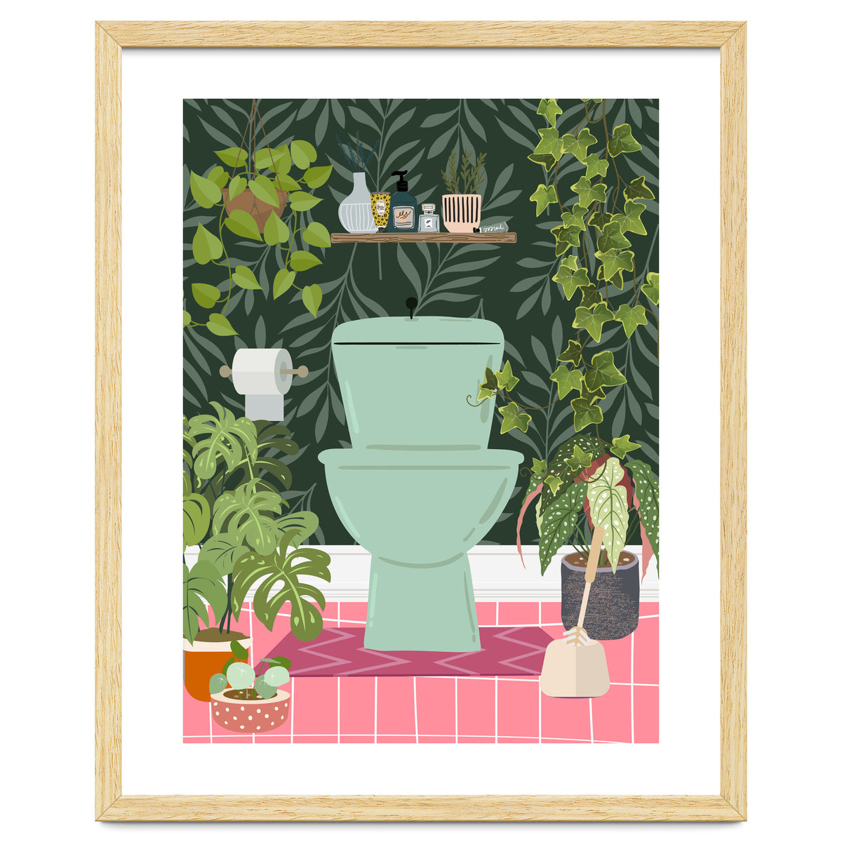 Botanical Loo in Tropical Bathroom