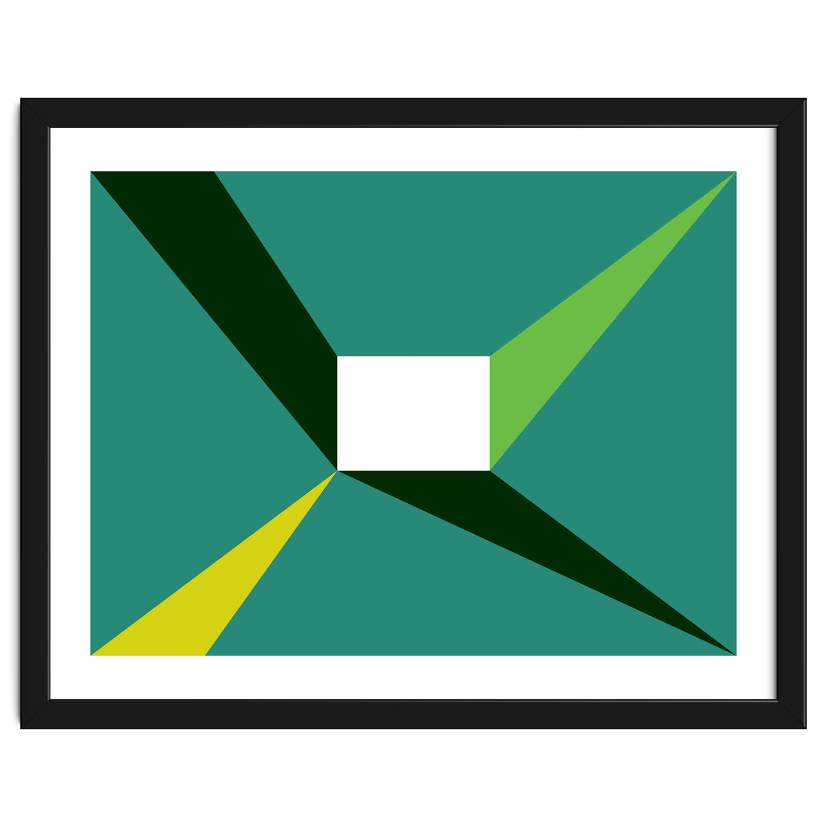 Geometric Shapes No. 27 - green, yellow & lime