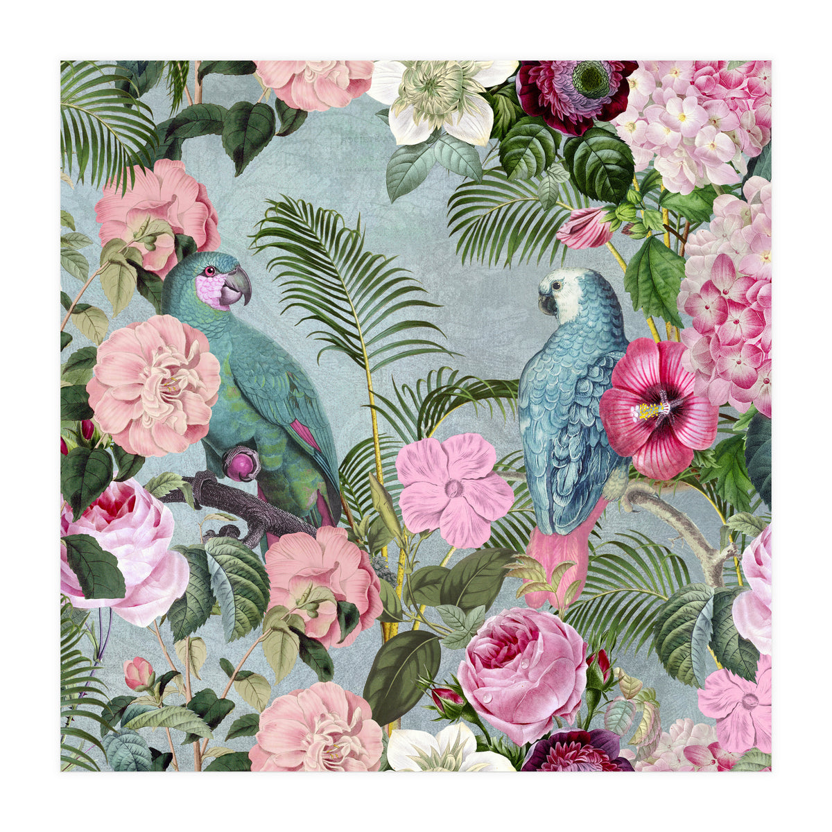 Jungle Rendevous Square  (Print Only)