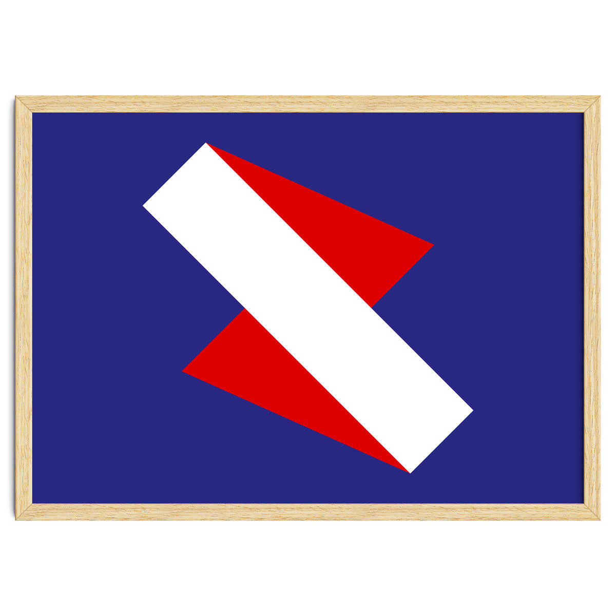 Geometric Shapes No. 68 - red & royal blue