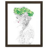 Green Hydrangea Girl