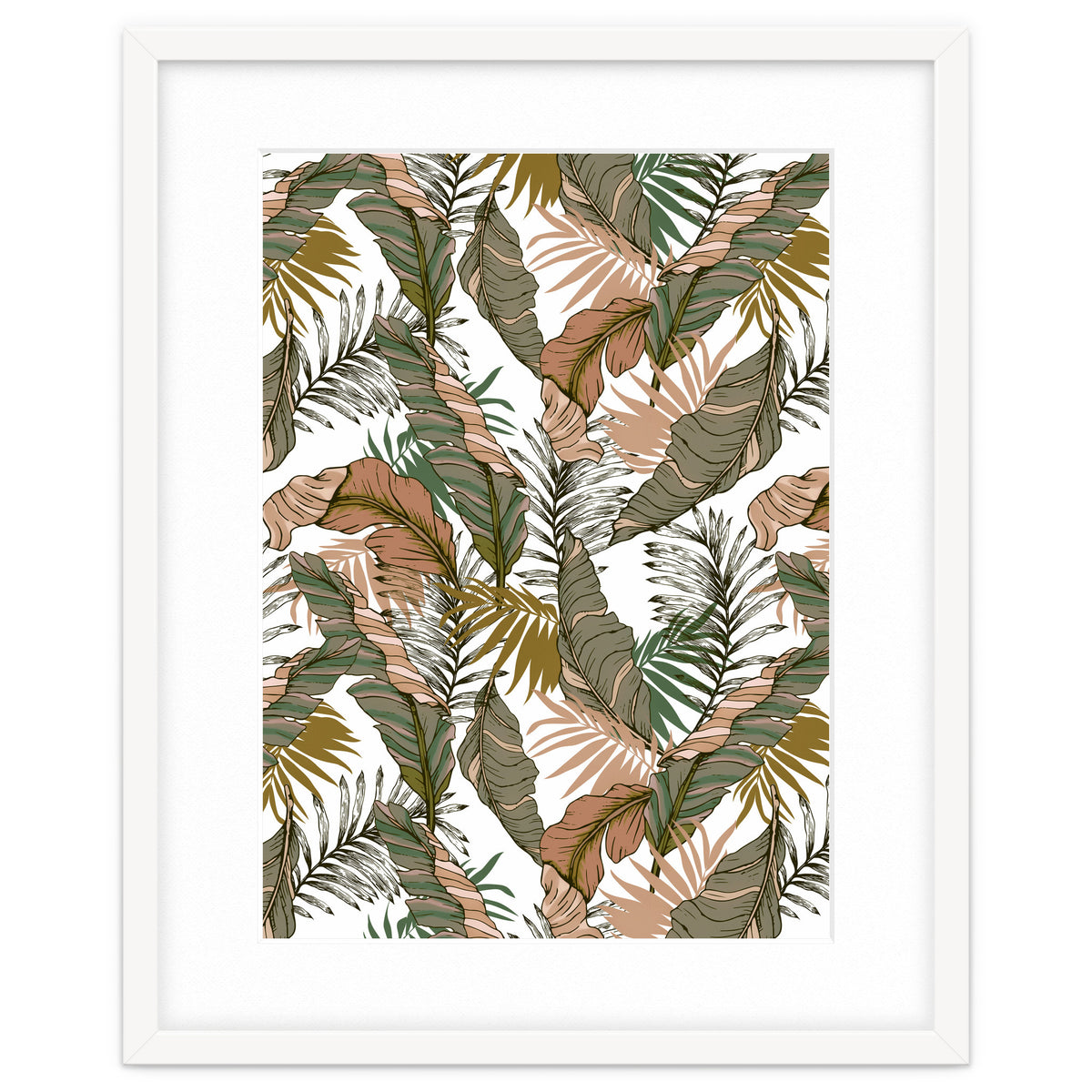 Drawing of wild tropical jungle I