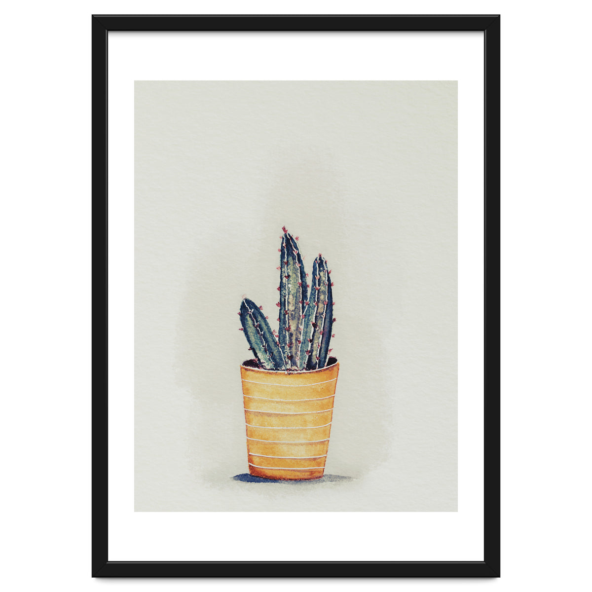 Cactus in yellow pot