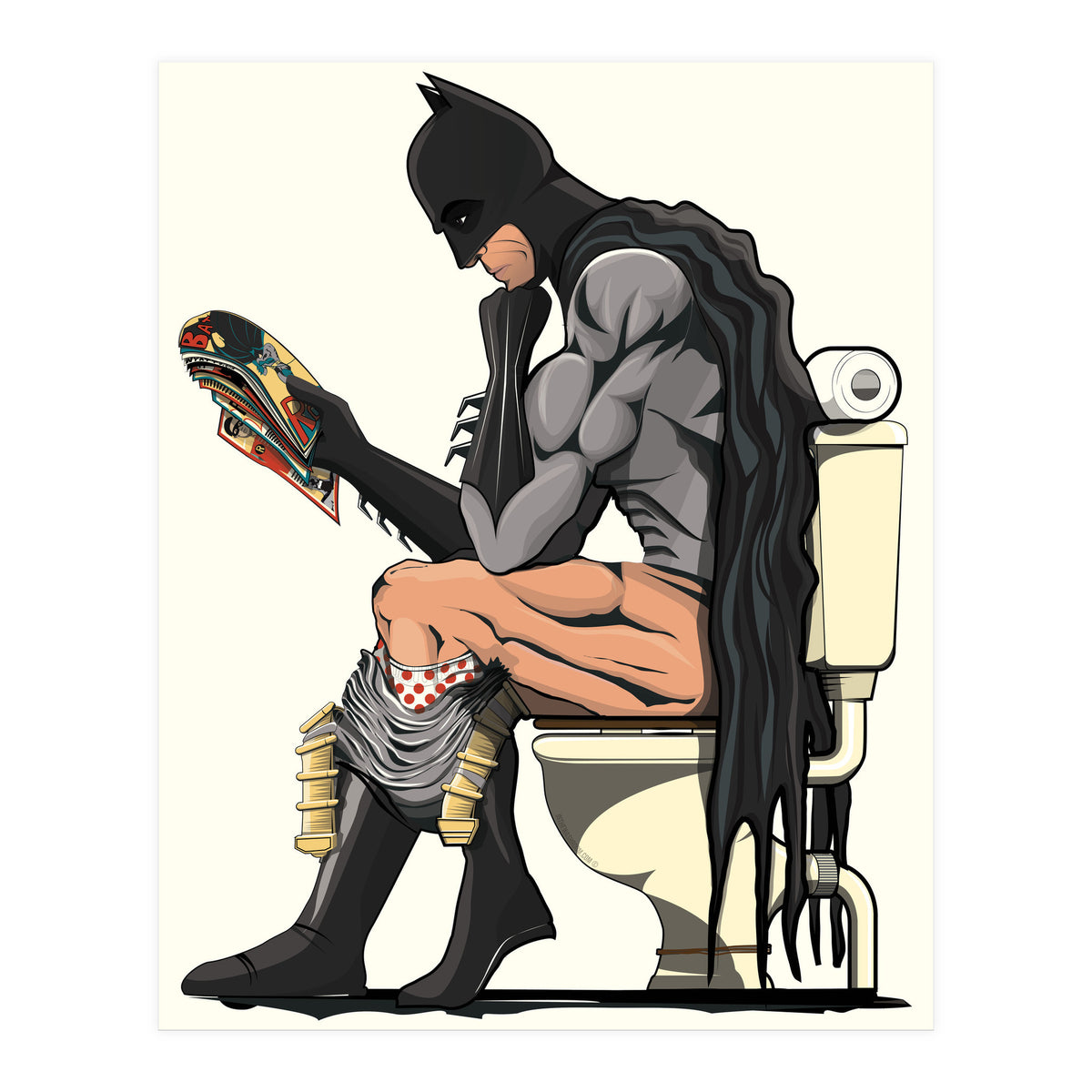 Batman on the Toilet (Print Only)