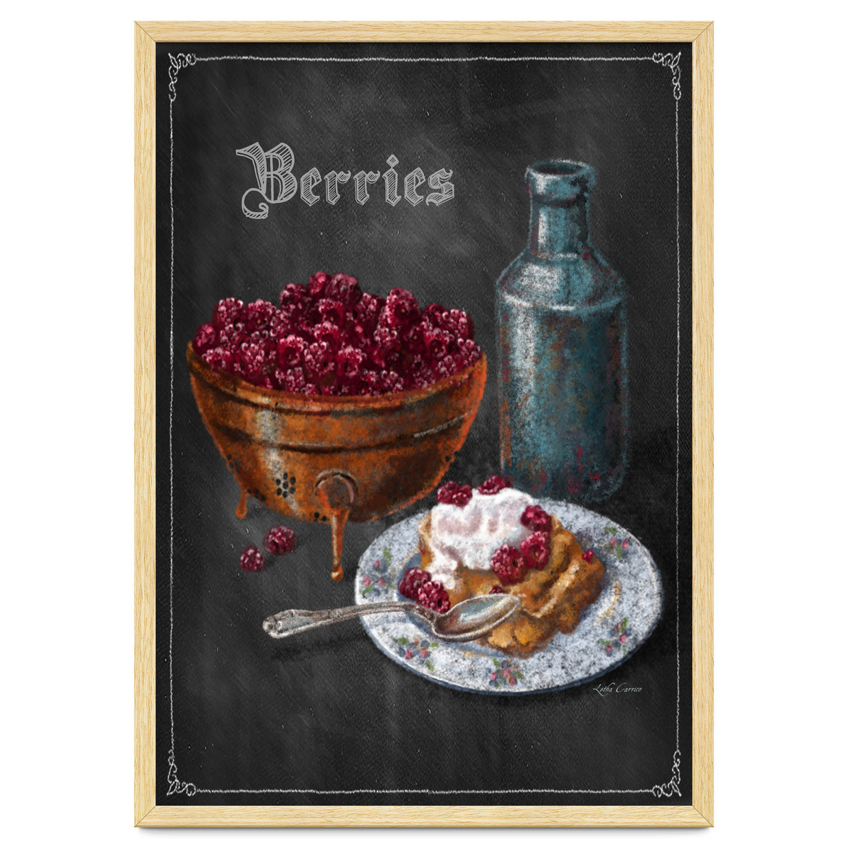 Berries Chalkboard Art