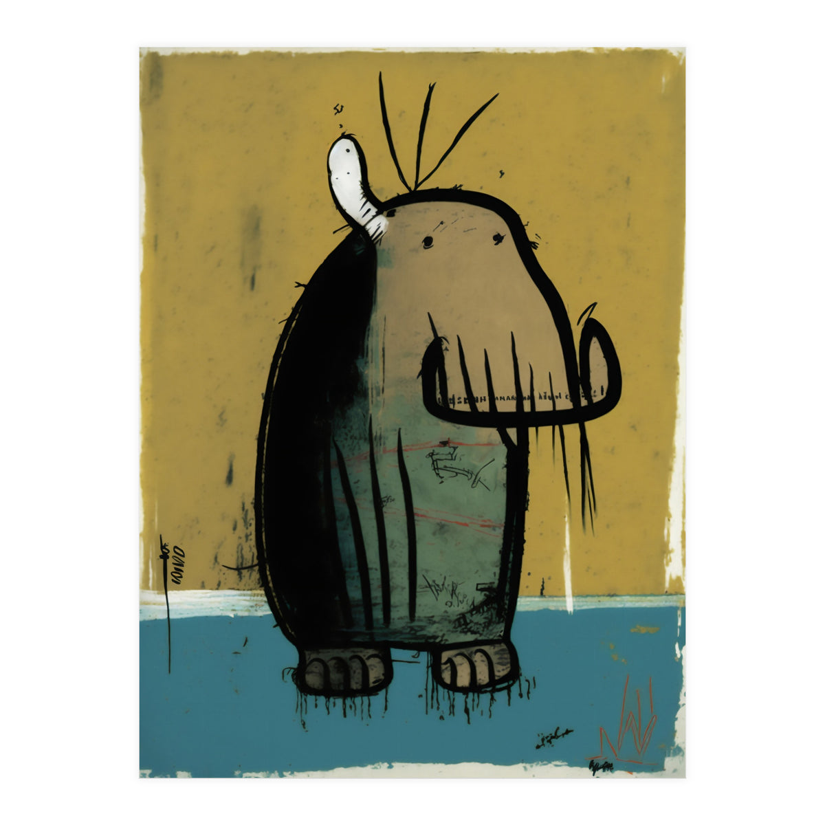 Walrus Expressionist Painting (Print Only)