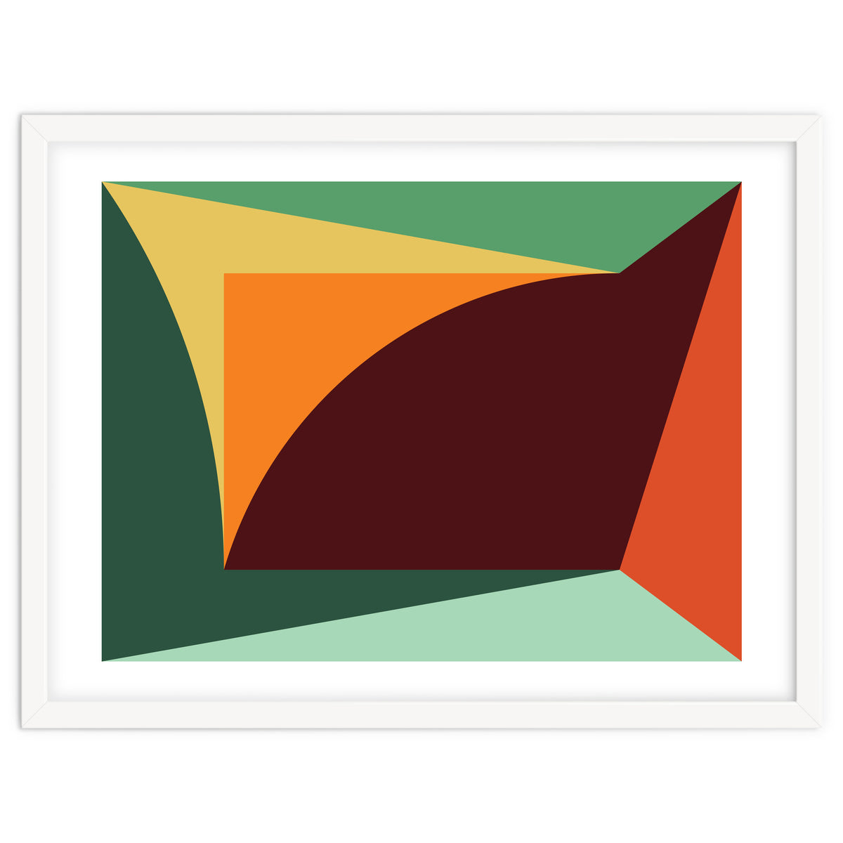 Geometric Shapes No. 18 - orange, green & purple