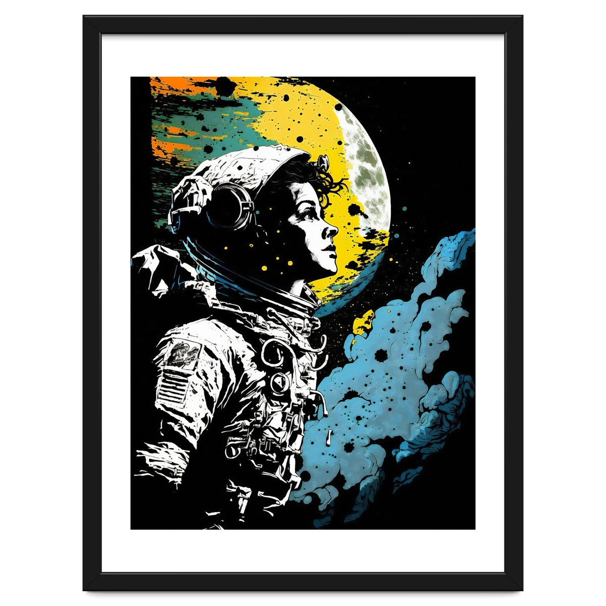 Astronaut Girl Illustration