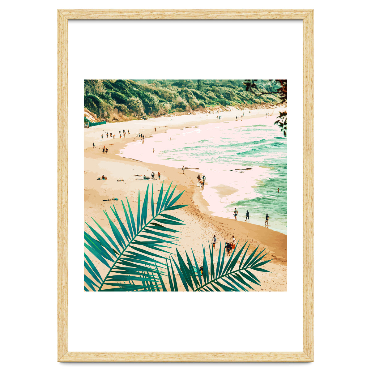 Beach Weekend | Pastel Ocean Sea Tropical Travel | Scenic Sand Palm People Boho Vacation