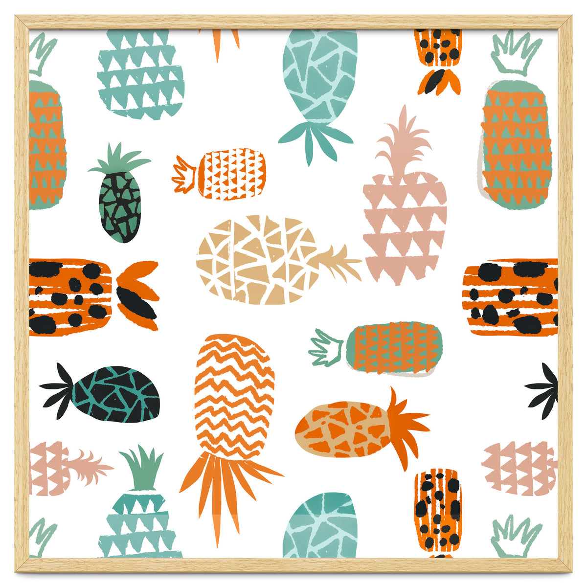 Crazy Pineapples Art Print