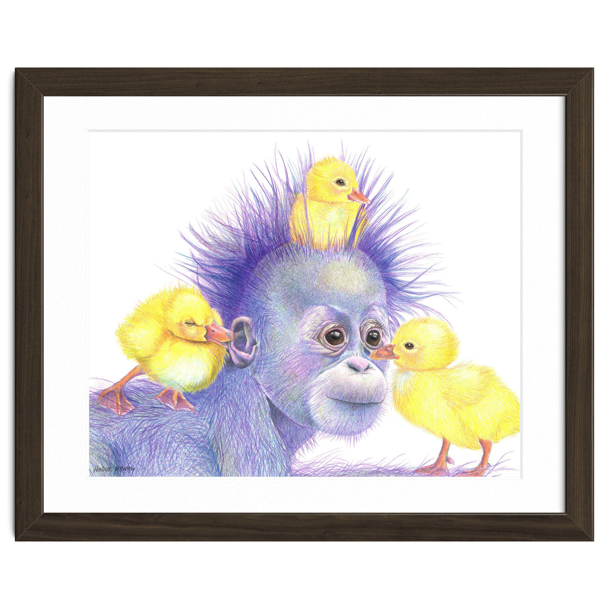 Purple Orangutan and Ducks