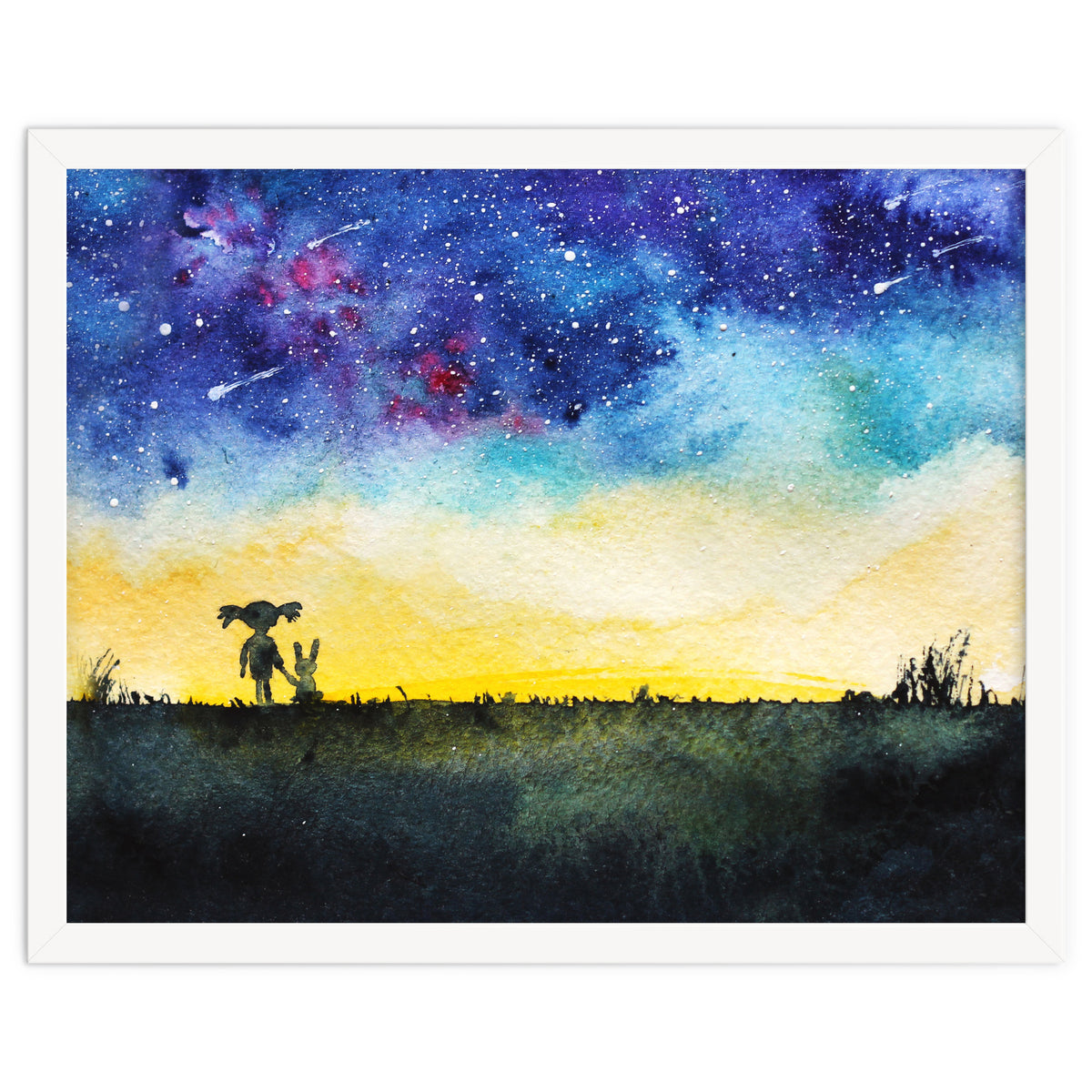 Baby girl's wishes || watercolor for nursery, kids room