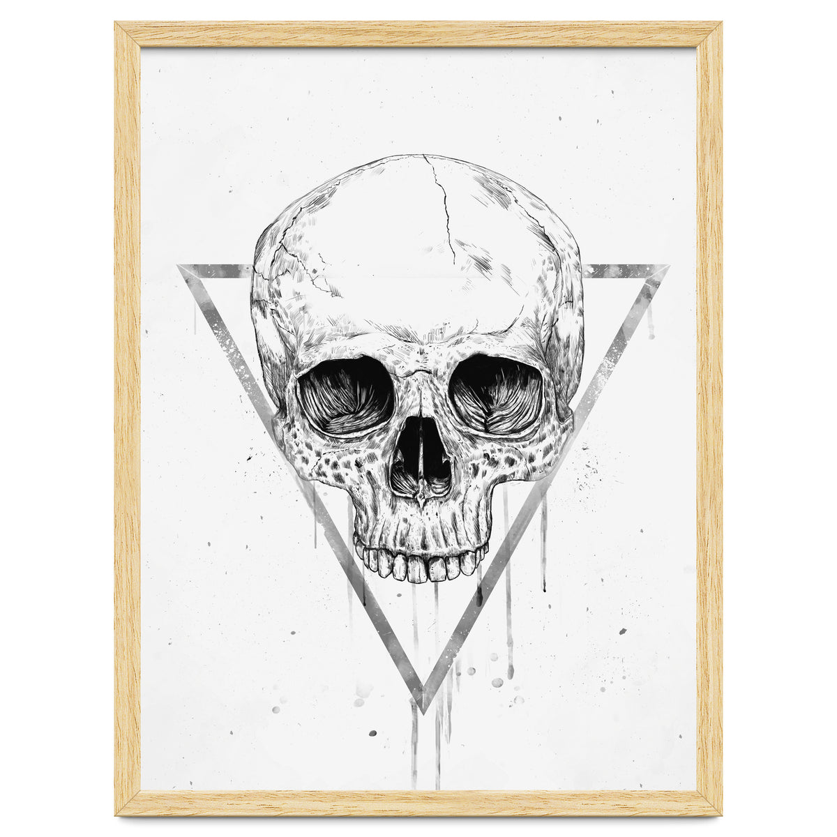 Skull In A Triangle (bw)