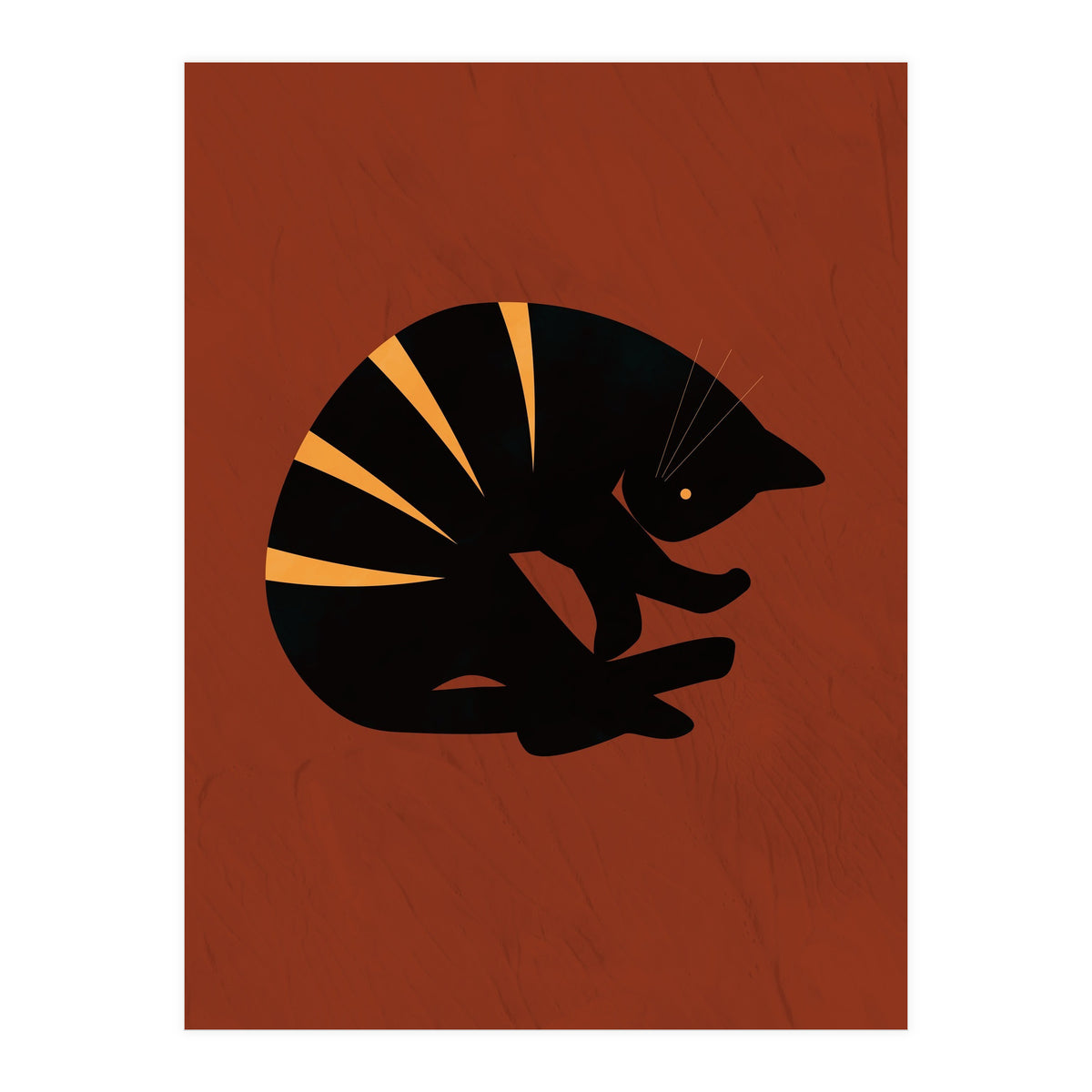 Black Cat Modern Terracotta (Print Only)
