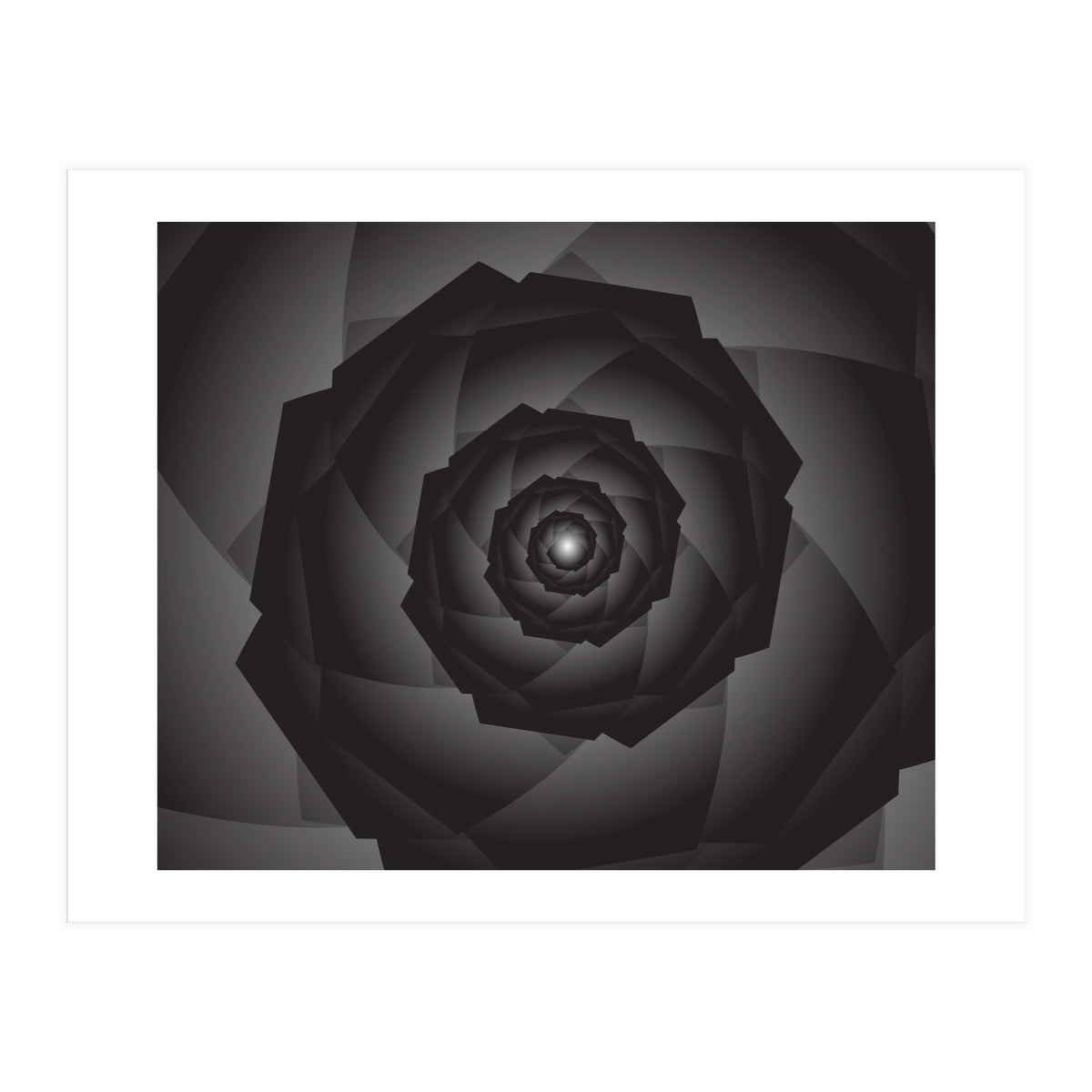 Mono Chrome Tech Spiral Pattern (Print Only)