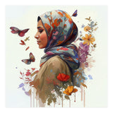 Watercolor Floral Muslim Woman #2 (Print Only) thumbnail