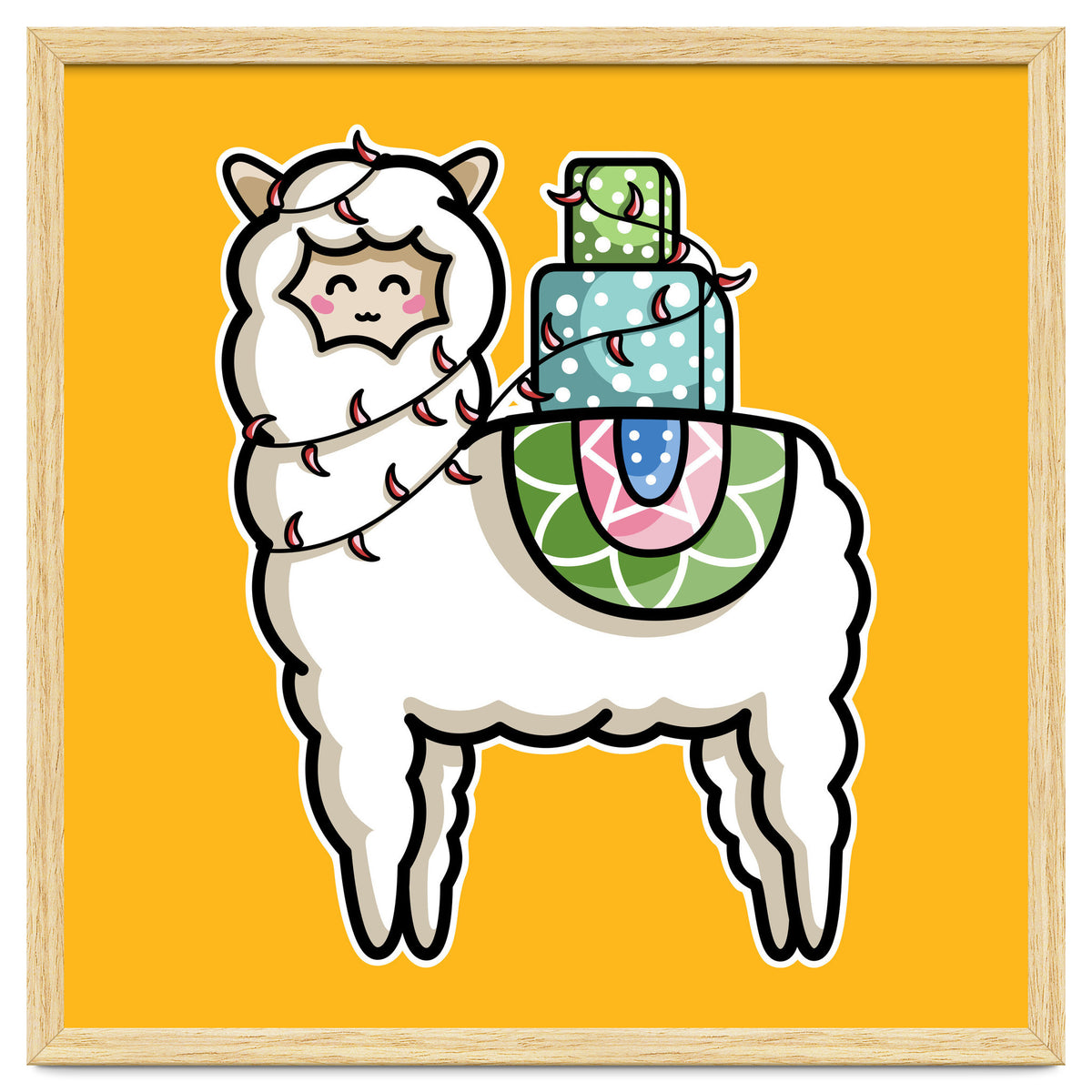 Kawaii Cute Gift Carrying Llama