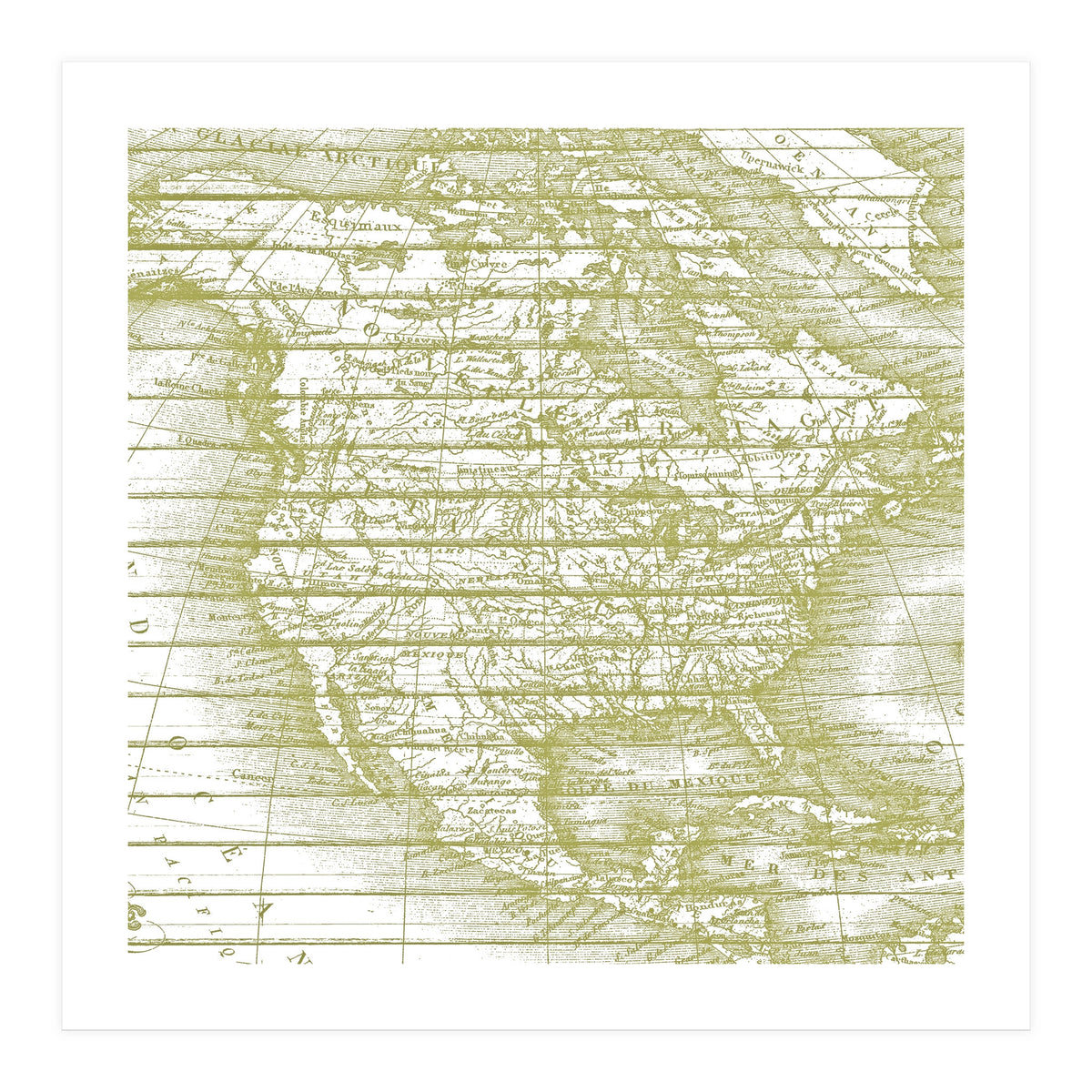 Vintage America`s Map  (Print Only)