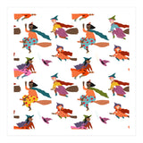 Tiny Witches Pattern (white Backgrownd) (Print Only) thumbnail