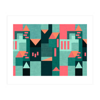 Green Klee houses (Print Only)