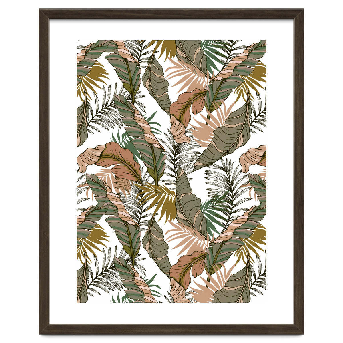 Drawing of wild tropical jungle I