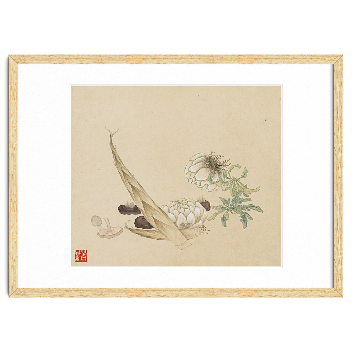 Wang Chengyu ~flowers, Vegetables, Lilies, Bamboo Shoots, Leaves, Mushrooms, Vegetables