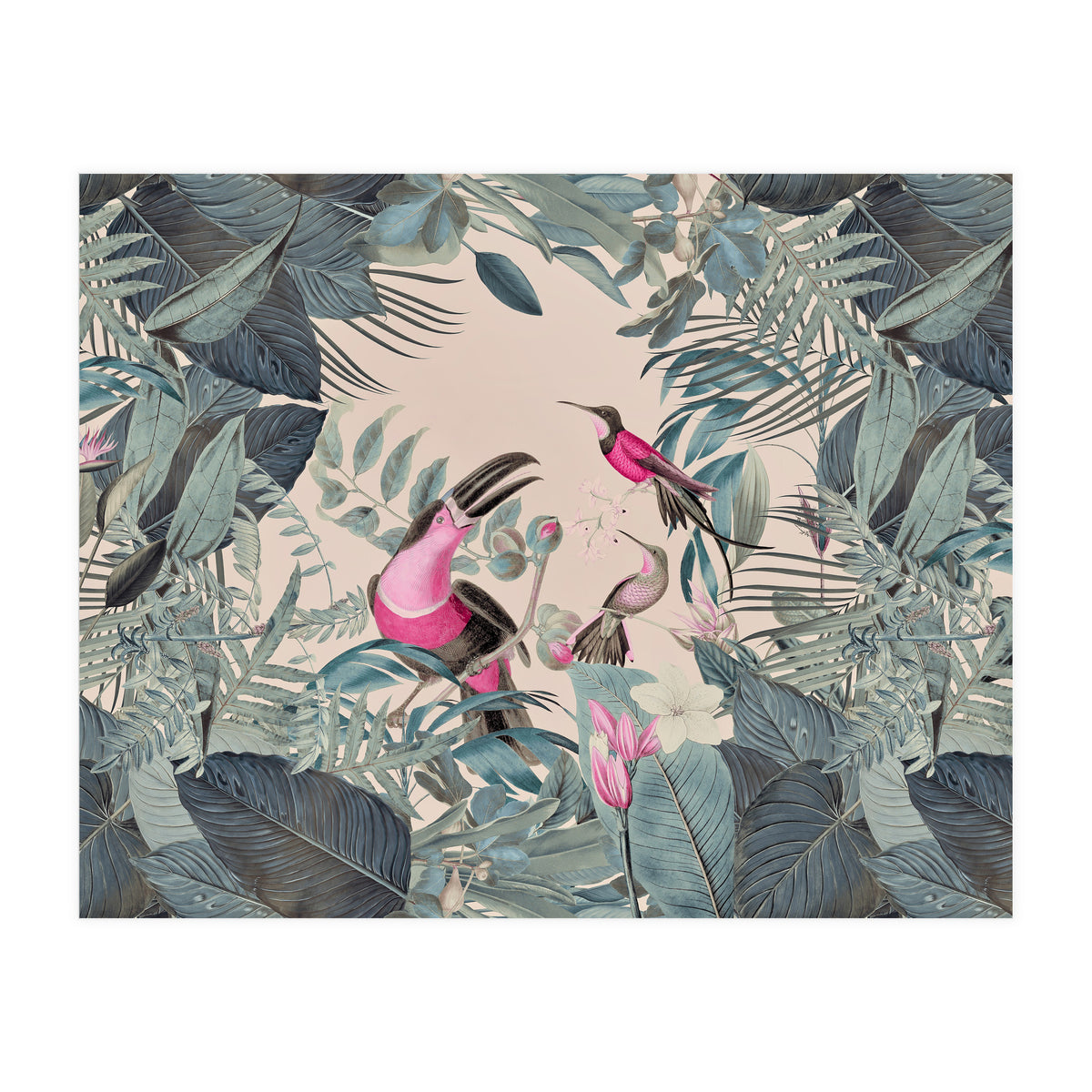 Green Jungle Toucans Color Look (Print Only)