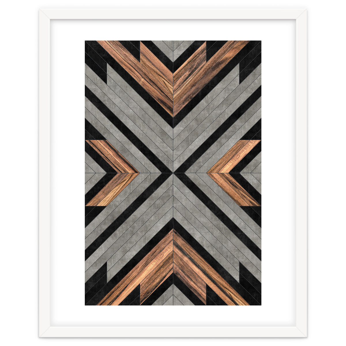 Urban Tribal Pattern No.2 - Concrete and Wood
