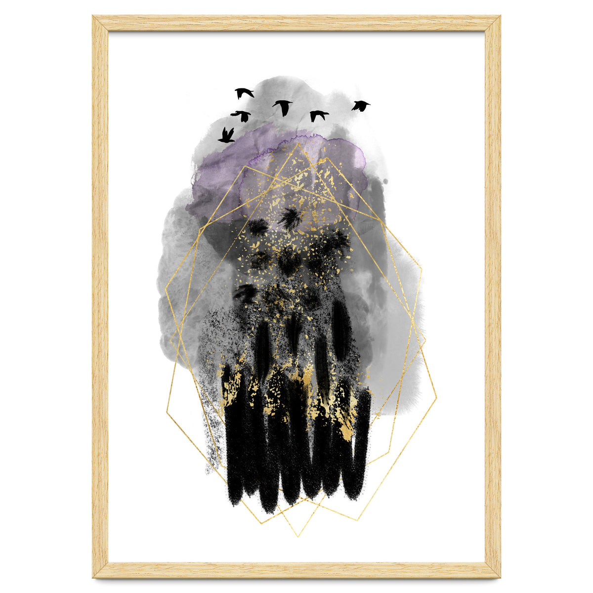 Abstract watercolour calm before the storm