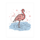 Flamingo Scribble sketch (Print Only) thumbnail