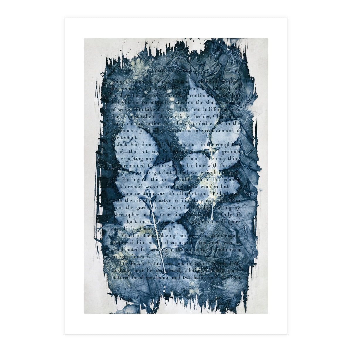 Indigo Blue Botanical Leaves No. 3 (Print Only)