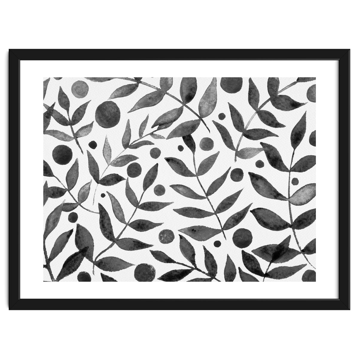 Watercolor Black Branches