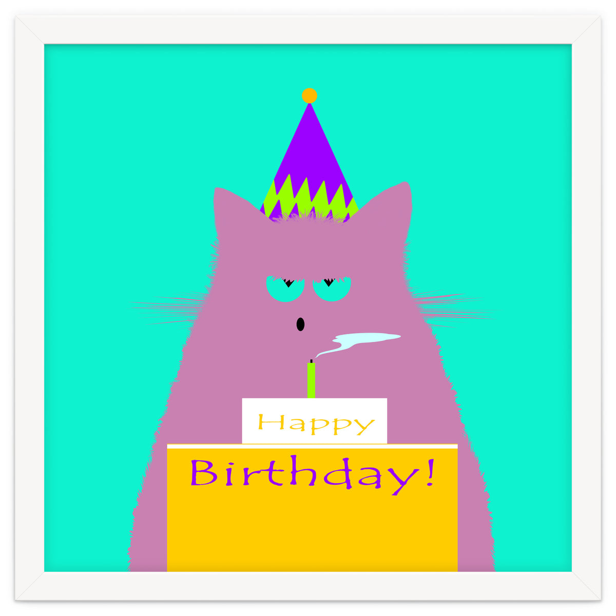 Birthday Lilac Cat