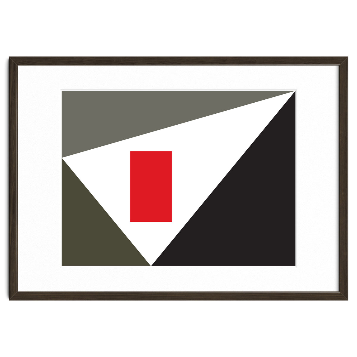 Geometric Shapes No. 86 - grey & red