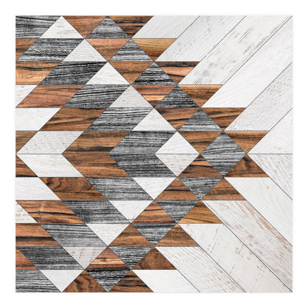 Urban Tribal Pattern No.12 - Aztec - Wood (Print Only)