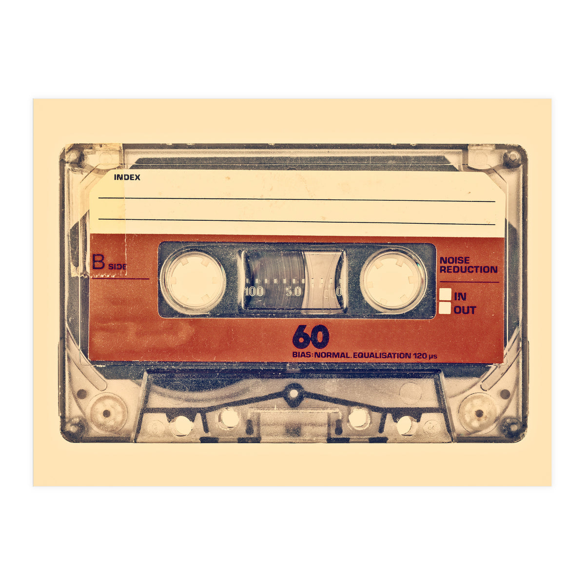 The retro audio compact cassette (Print Only)
